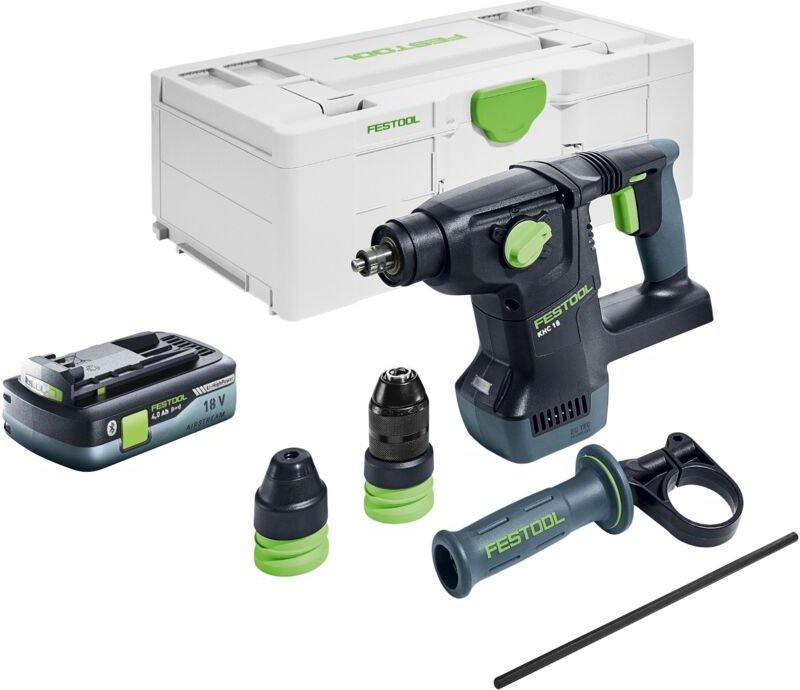 Khc 18 EB-Basic Akku Kombihammer 18 v 2,6 j SDS-Plus Brushless + 1x Akku 4,0 Ah + Systainer - ohne Ladegerät - Festool