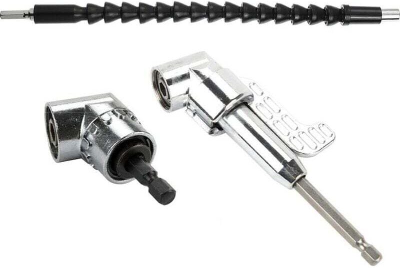 Ulisem3pcs 105 Grad gerade abgewinkelt Sechskantschaft Verlängerungswerkzeug Flexible Verlängerungskraft