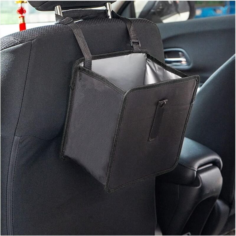Faltbarer Auto-Mülleimer, wasserdichte, auslaufsichere Aufbewahrungstasche zum Aufhängen, Auto-Innenausstattung mit groß...