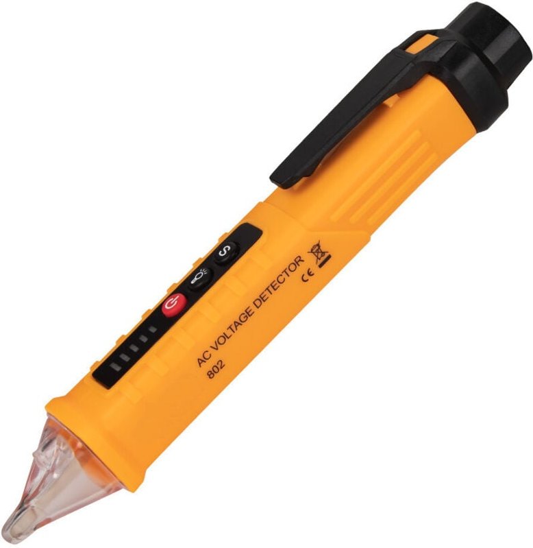 Détecteur de Tension Sans Contact, ac Testeur de Tension 12-1000V avec Sensibilité Réglable avec Lampe de Poche et Alarm...