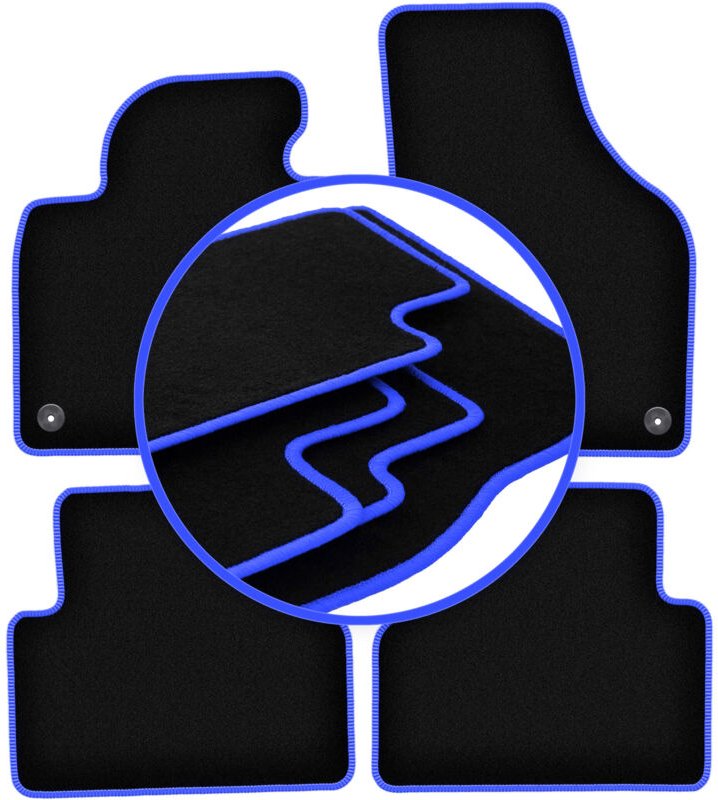 CARLUX-BLUE Autofußmatten für: Volkswagen Tiguan I Minivan (2007-2015)