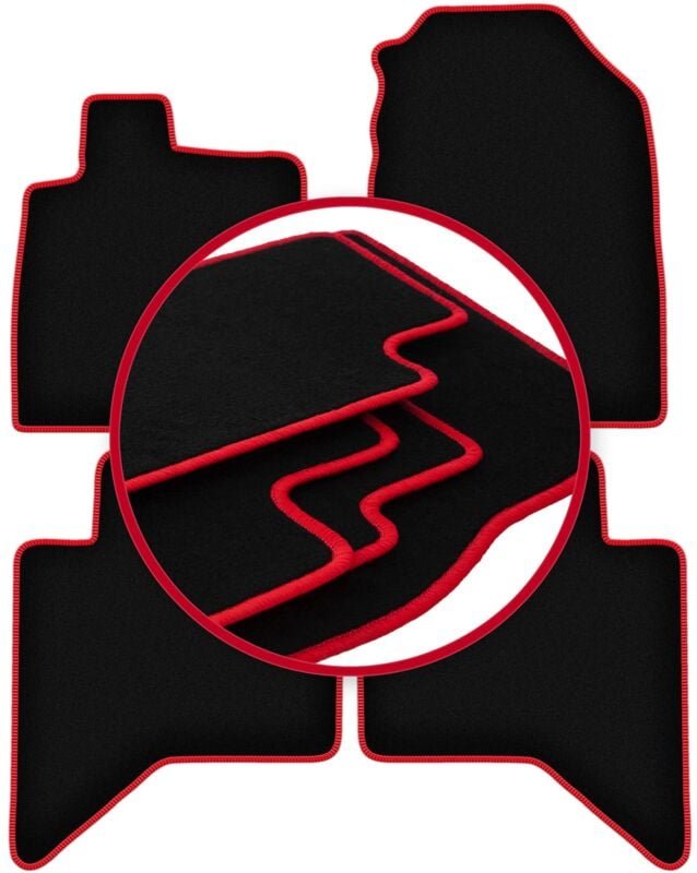 CARLUX-RED Auto-Fußmatten für: Isuzu D-MAX III Pickup (2019-)