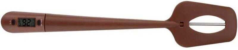 Tragbares Küchenthermometer, Kuchenspatel, All-in-One-Temperaturanzeiger, Nylon- und Silikonrührer für Schokolade, Sahne...