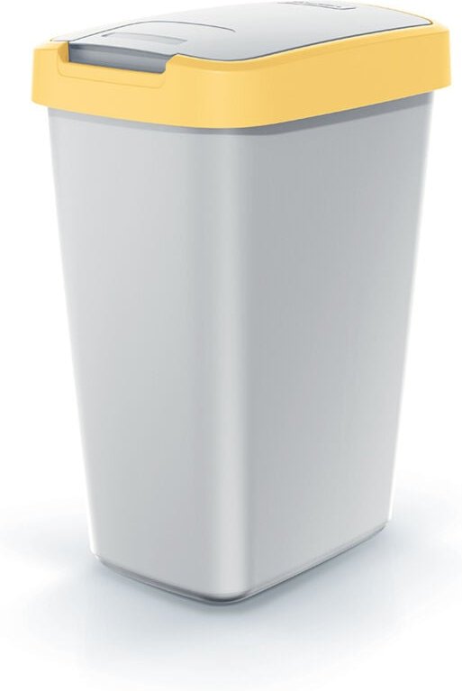 25L COMPACTA Q hellgelber Abfalleimer Grau