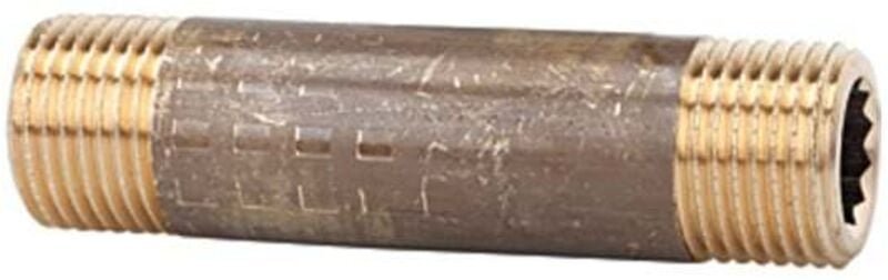 Riegler - Rohrdoppelnippel, g 1, Länge 180 mm, Messing blank