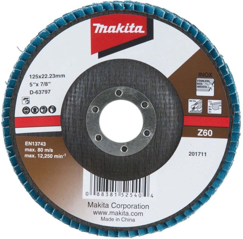 Fächerschleifscheibe 125 mm Z60 - D-63797 - Makita