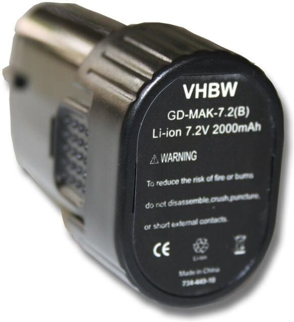 Vhbw - Akku kompatibel mit Makita TD021D, TD021DSEX, TD021DS, TD021DZ, TD021DSW, TD021DZW Werkzeug (2000 mAh, Li-Ion, 7,...