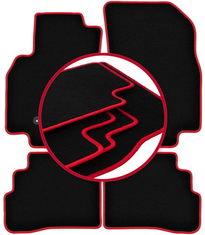 CARLUX-RED Autofußmatten für: Opel Karl Fließheck (2015-)