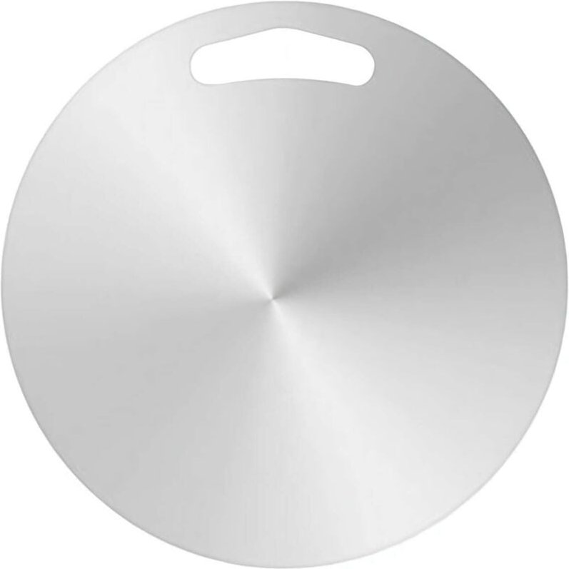 Tigrezy - Schneidebrett für die Küche, Schneidebretter aus Edelstahl 304, rundes Schneidebrett, ungiftiges Schneidebrett...