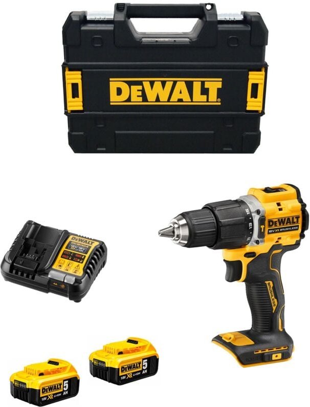 Schlagbohrschrauber Dewalt DCD100YP2T (2 x 5,0 Ah + DCB1104 + tstak ii)