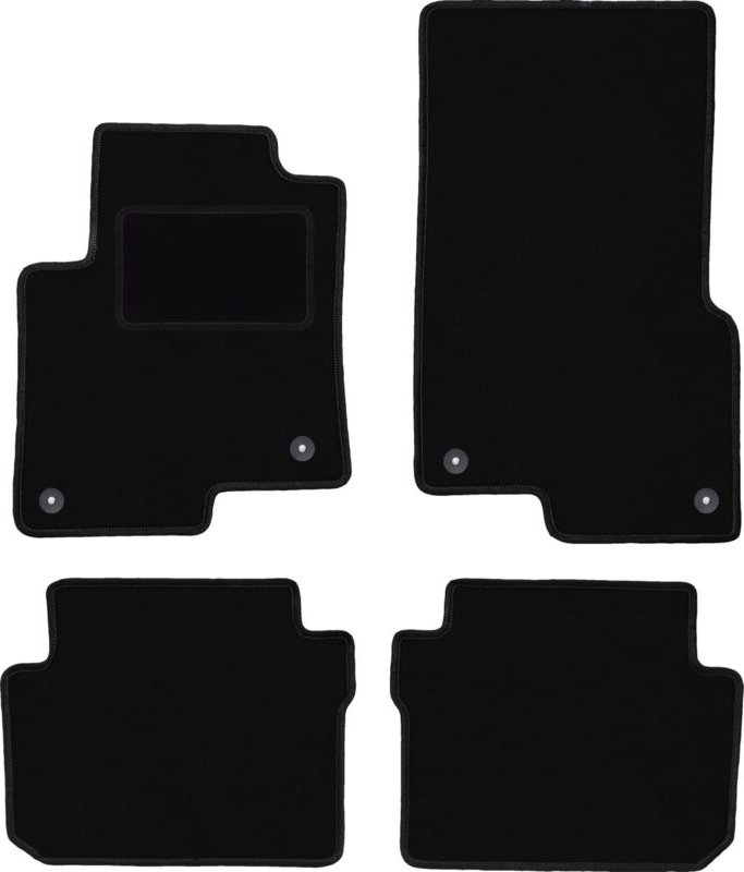 Schwarze Velours-Fußmatten für: Smart ForFour I Fließheck (2004-2007)