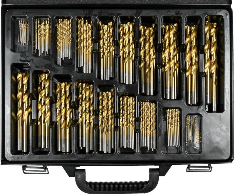 Benson Tools 170-teiliges Bohrerset aus HSS-Material mit Titanbeschichtung, inklusive Metallkoffer, ideal für Stahl, Gus...