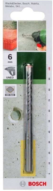 Accessories 2609256903 Beton-Spiralbohrer 6 mm Gesamtlänge 100 mm SDS-Quick 1 St. - Bosch