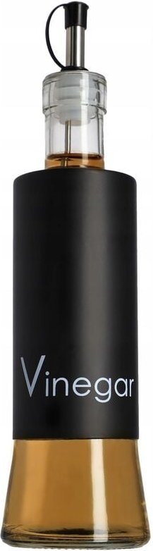 Kadax - Spender für flüssige Würzmittel, Glasflasche, Vinaigrette, schwarz