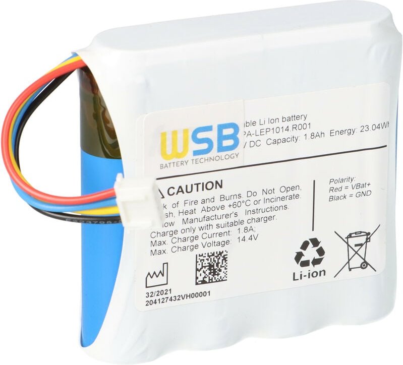 LiFePo4 Akku 12,8V 1,8Ah mit BMS und JST-Stecker