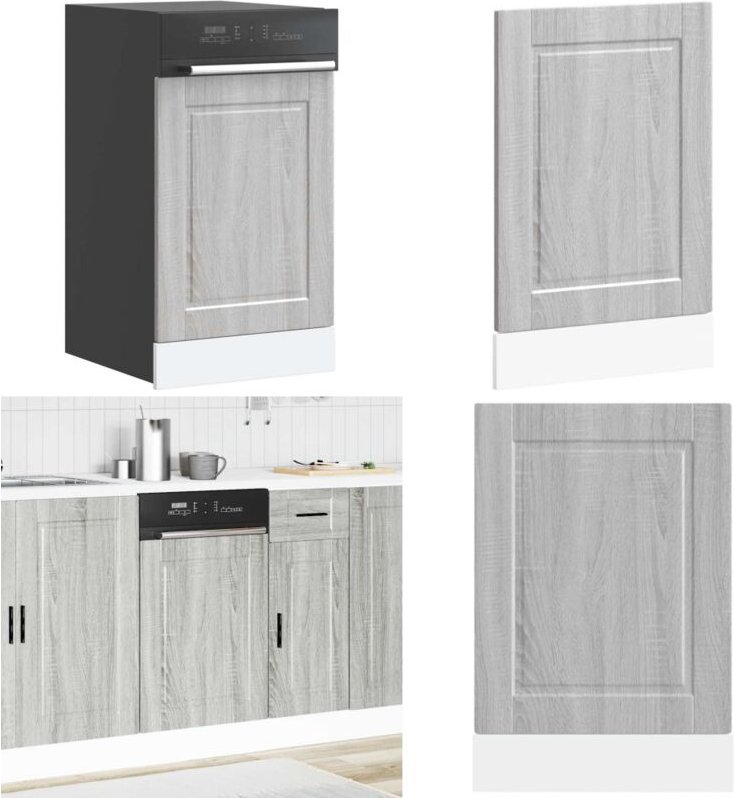 Geschirrspülerblende Porto Grau Sonoma 45x1,5x67 cm - Vidaxl