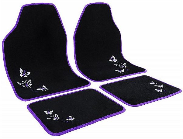 Auto Fußmatten Lila - Woltu