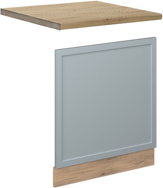 Frontblende Fame-Line, Hellblau-grau, 60 cm ohne Arbeitsplatte Vicco