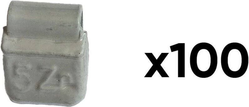 JBM54666 Schachtel mit 100 Zink-Gegengewichten mit 5 g Klammer, speziell für Leichtmetallfelgen