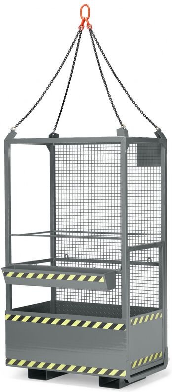 R+R Industrietechnik Arbeitskorb Typ RAK-Kranbar 1200x800x2200mm RAL 7005 Mausgrau