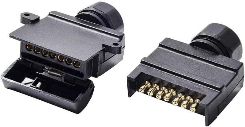 UlisemFlat 7-polige Anhängersteckdose, männlich und flach, 7-polig, weiblich, Anhängersteckdose, 12 v, Australien, wasse...