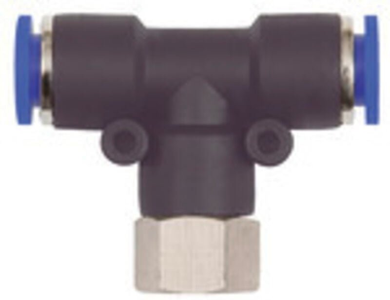 Riegler T-Steckverschraubung »Blaue Serie«, drehbar, G 1/4 innen, Ø 8 mm