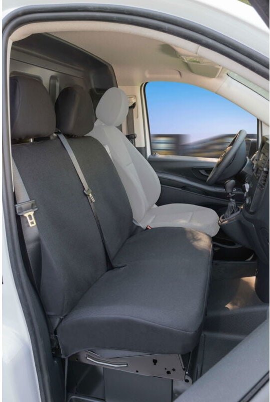 Walser - Passform Sitzbezug aus Stoff kompatibel mit Mercedes-Benz V-Klasse 447, Doppelbank vorne