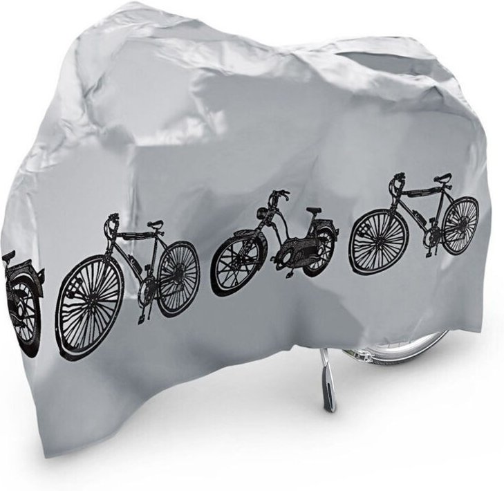 Trade Shop Traesio - Trade Shop - Schutzhülle für Fahrrad, Motorrad, Roller, wasserdicht, 185 x 97 cm, Grau, abwaschbar ...