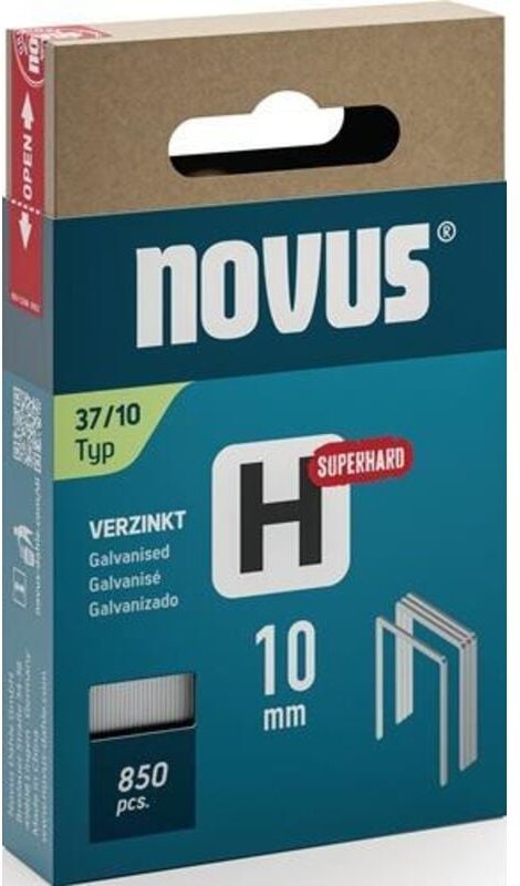 Novus - Feindrahtklammer h Typ 37 Klammerbreite 10,6 mm 10 mm 0,75 mm superhart