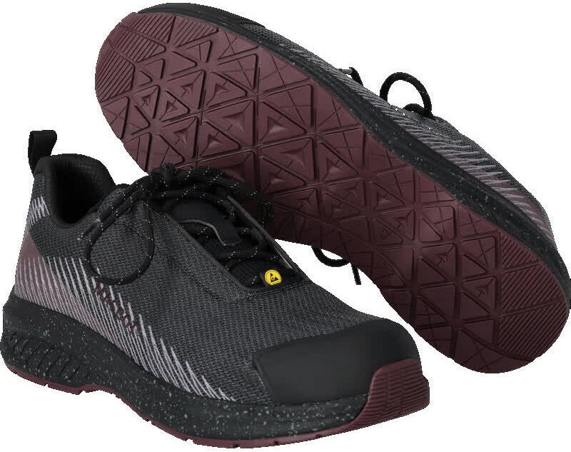 Sicherheitshalbschuh footwear customized F1600-909 S1PS Gr. 41 stone grey/bordeaux - Mascot