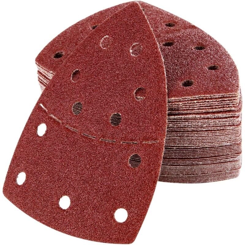 Thumbnail - Dreieckiges Schleifpapier – 105 mm x 152 mm – 60 Stück, Körnung P40/60/80/120/180/240 – für mehrere Schleifgeräte, Schle...