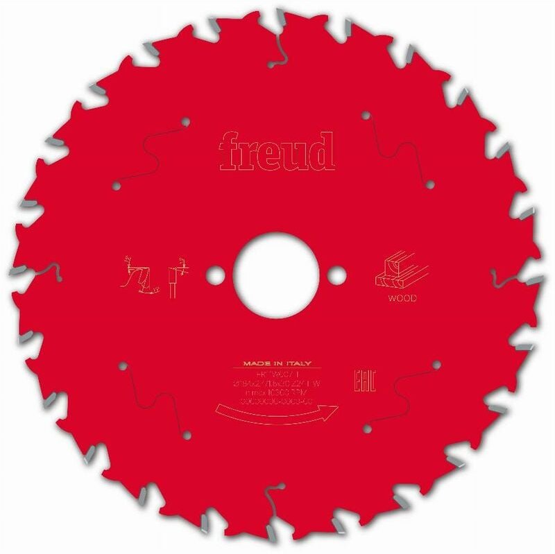 Freud - Sägeblatt für Handkreissäge Ø184 2,4/1,6 AL30 Z24 ba 15° - F03FS09709 -FR11W007H