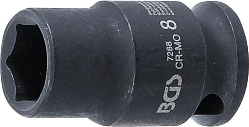 Kraft-Steckschlüssel-Einsatz Sechskant Antrieb Innenvierkant 6,3 mm (1/4") SW 8 mm