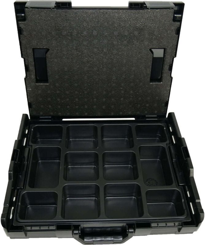 L-Boxx 102 schwarz inkl. Kleinteileeinsatz 12 Fächer - Bs Systems