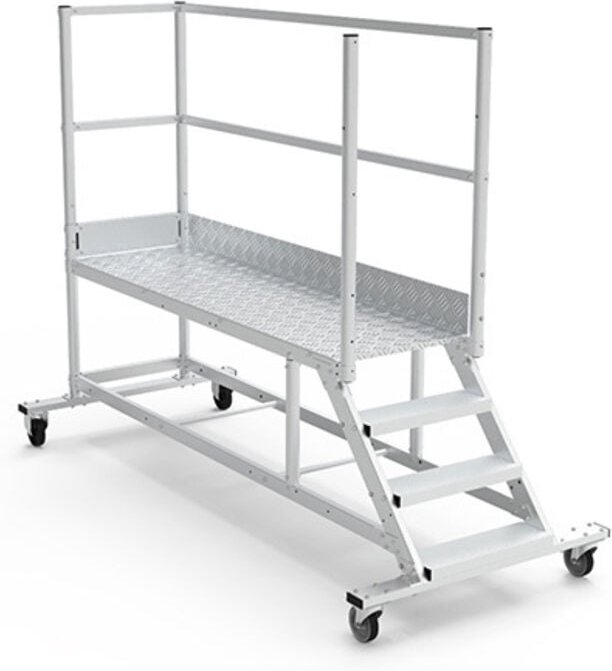 Mobile Plattform mit Geländer rechts und hinten - Maximale Arbeitshöhe 2.60m - PTF203D-RS