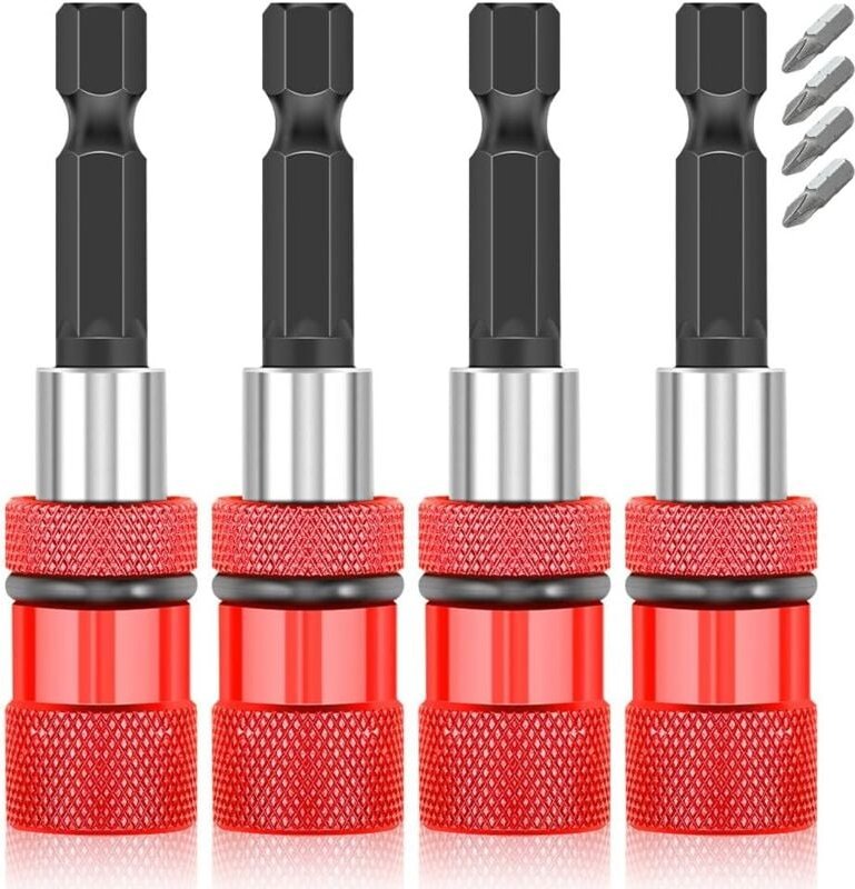 Thumbnail - Stück magnetischer Bithalter, Schlagschrauber-Bithalter mit 1/4 Zoll Tiefenanschlag, Schraubendreher-Bithalter für Bohrm...
