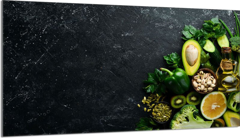 Glas-Herdplattenschutz 90x52 Avocado