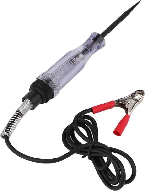 Aougo - Auto-Spannungsprüfer, 6–24 v dc, LKW-Stromkreisprüfer, Stift mit Anzeigelampe und 95 cm langem Kabel für den pri...