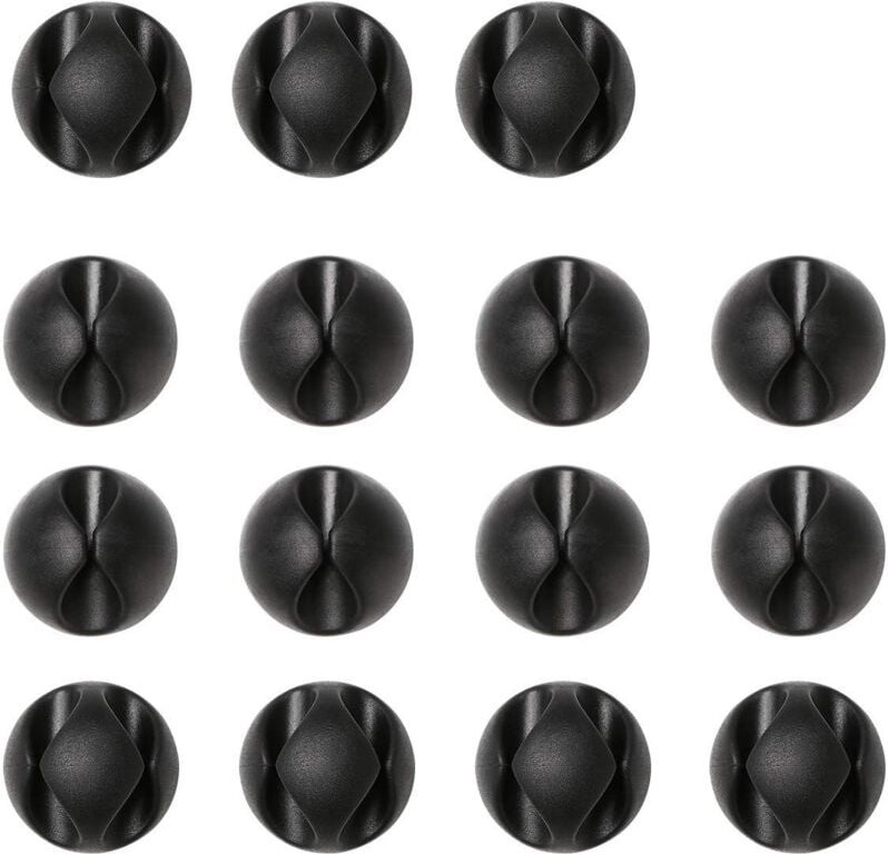 Memkey - 15 Stück Kabelklemmen, Kabel-Organizer und Kabelbinder, hält und deckt Kabel für elektrische Leitungen, Ladekab...