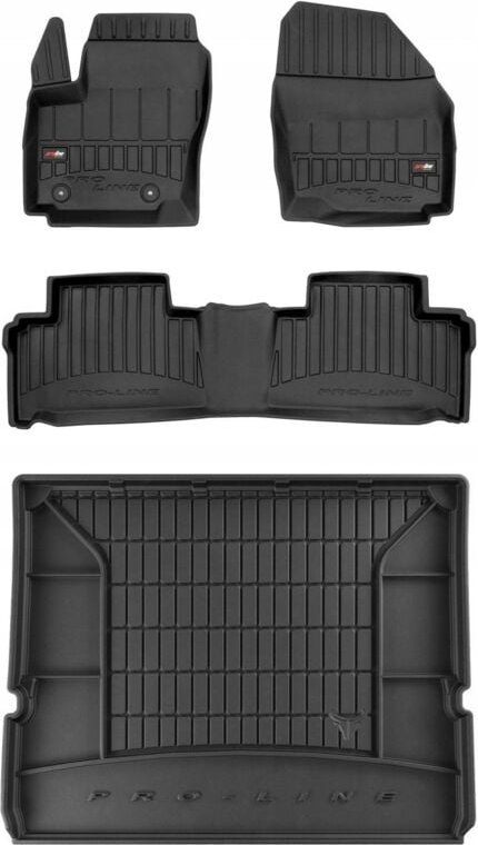 SET 3D Gummimatten Ford S-max Mk1 2006-2015 7 Sitze st.25cm