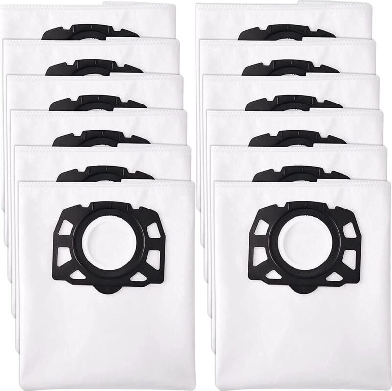 12 Kärcher kfi 487 Staubsaugerbeutel 2.863-006.0 Ersatz für Kärcher MV4 MV5 MV6 WD4 WD5 WD6 WD4.000 WD5.999, Kärcher Pre...