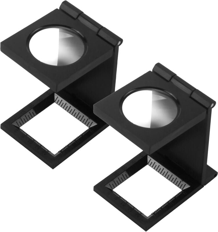 Stück Tischlupe Fadenzähler, Mini-Klapplupe 10-fach, faltbare Taschenlupe, integrierter Fadenzähler – ideal für Präzisio...