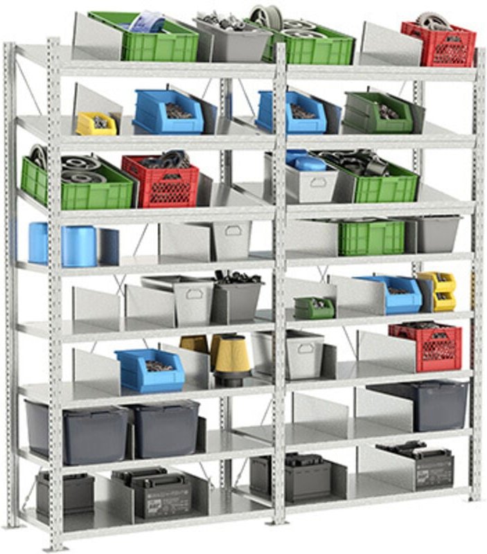 Thumbnail - Regale für Ersatzteile - nächstes Element - 2000x1250x500mm - 235kg/niv - Nur in Verbindung mit einem Startmodul verwend...