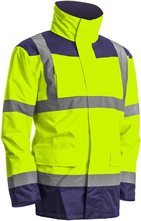 Coverguard - 4-in-1-Parka Kanata High Visibility Gelb/Marine Größe l