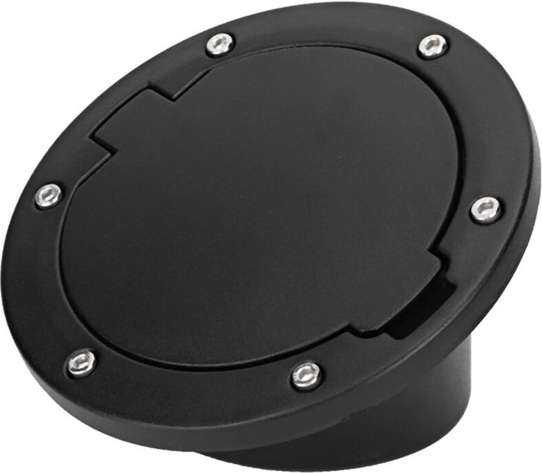 Zoternen - Schwarze ABS-Tankdeckelabdeckung, passend für Jeep Wrangler jk 2007–2017, Autozubehör