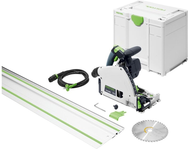 Tauchsäge ts 60 KEBQ-Plus-FS, incl. Kreissägeblatt, Führungsschiene, Zubehör, Systainer - Festool