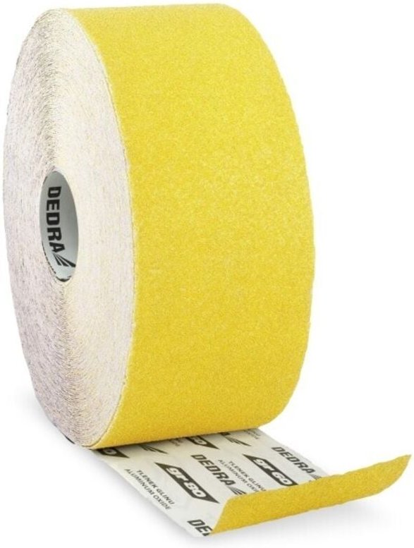 DEDRA Schleifpapierrolle 50 m x 115 mm, Körnung 120 – ideal zum Schleifen von Holz und Metall