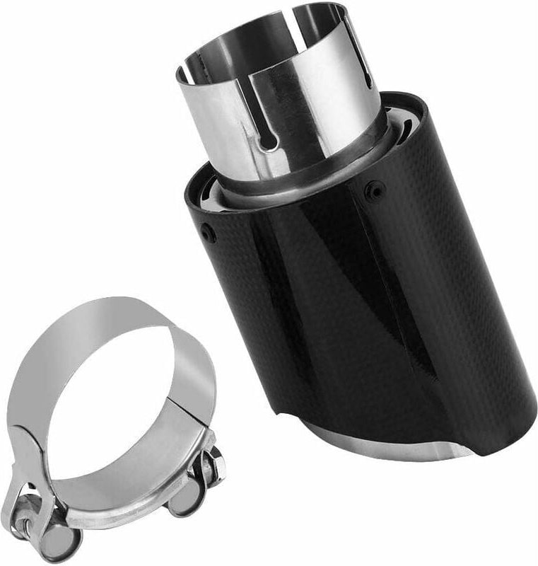 63mm-89mm Universal Edelstahl Auto Auspuff Schalldämpfer Rohr Carbon Fiber Rohr Ende Auto Auspuff Spitze