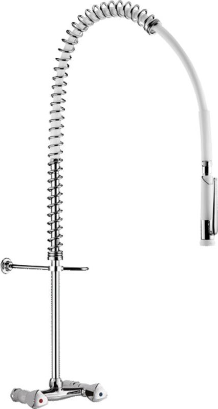 Delabie Geschirrspülbr we m.Wandmischer+ Handbr.433000,o.Auslaufvent.