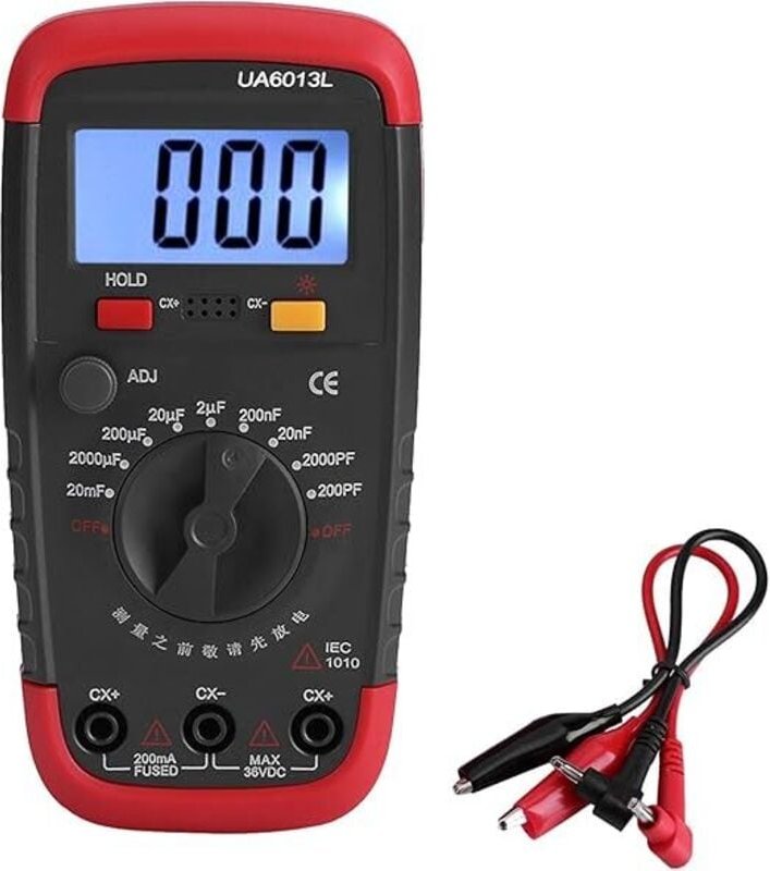 Professionelles Kapazitätsmessgerät, digitaler Kapazitätstester 0,1 pF – 20000 uF mit LCD-Hintergrundbeleuchtung, Kapazi...